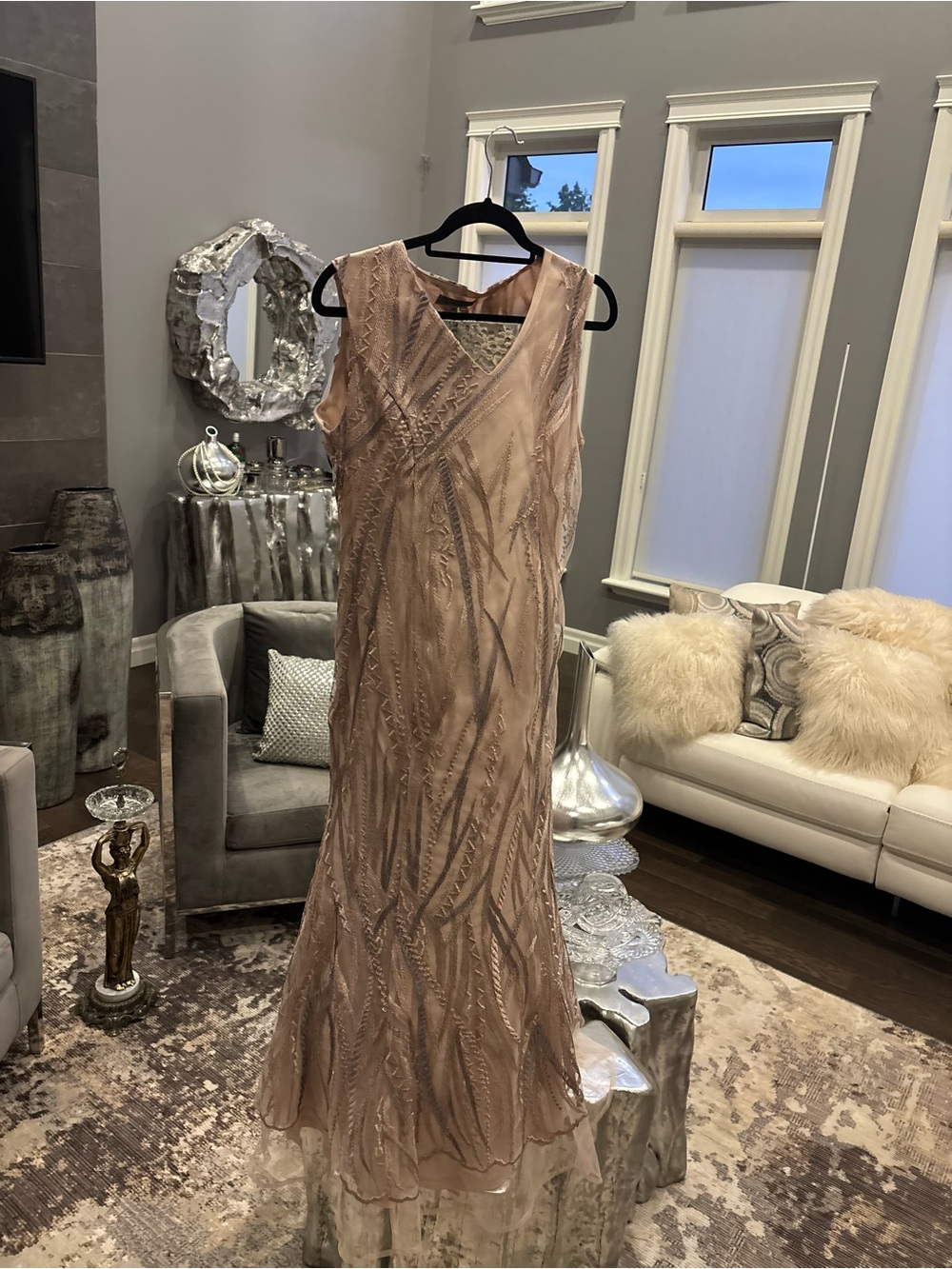 Elegant mother of the bride or wedding guest floor length size medium